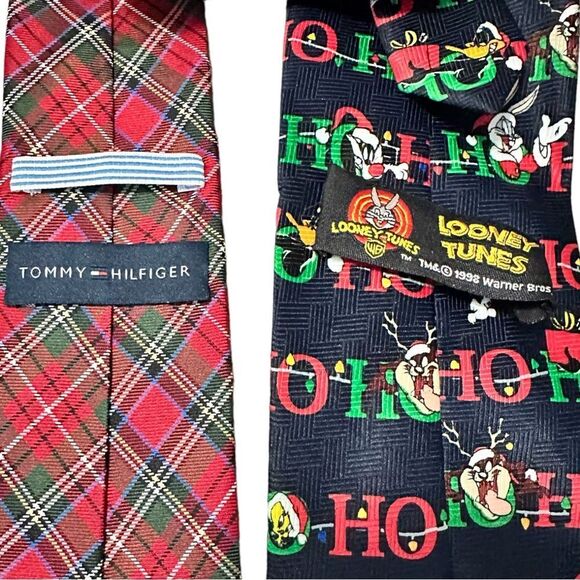 Holiday ties. Looney tunes, J. Garcia, Tommy Hilfiger, Nicole Miller New York - Picture 7 of 8